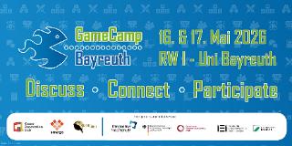 Werbebanner für das GameCamp Bayreuth am 16. und 17. Mai 