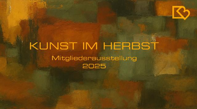 abstrakte Einladungskarte in herbstlichen Farben