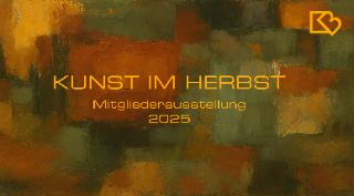 abstrakte Einladungskarte in herbstlichen Farben