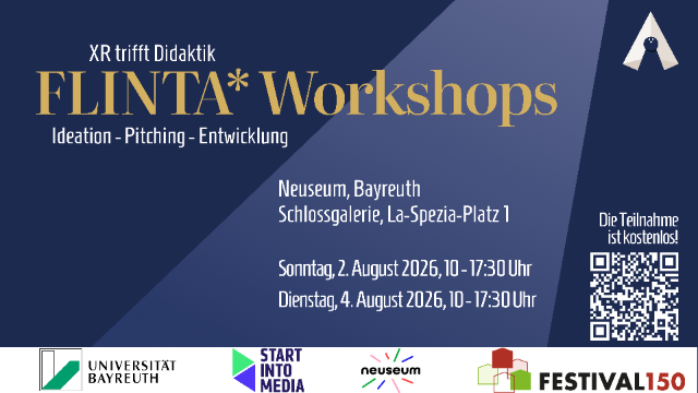 Das Bild enthält Informationen und Logos zu den Workshops 'XR trifft Didaktik'