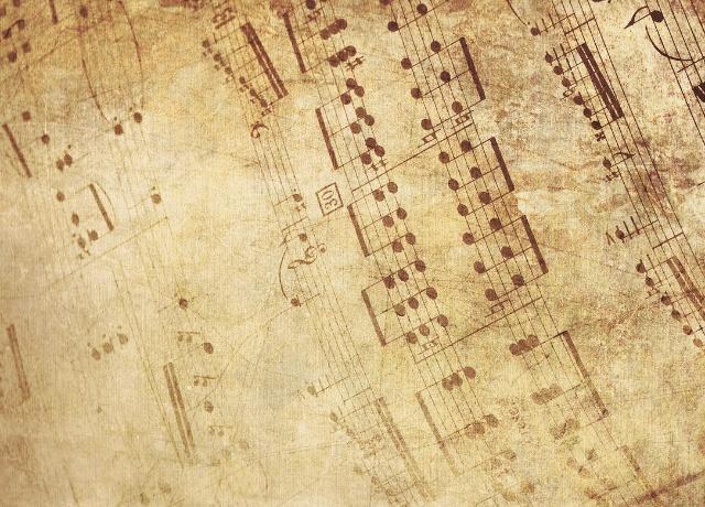 Noten auf Papier