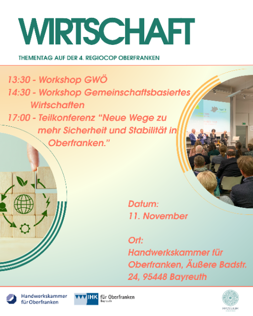 Share Pic mit Symbolbild grüne Wirtschaft und Veranstaltungsausschnitt