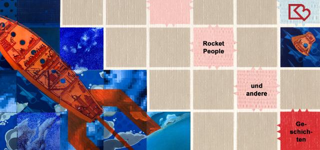 Einladung zur Ausstellung "Rocket People und andere Geschichten" von Roger Libesch