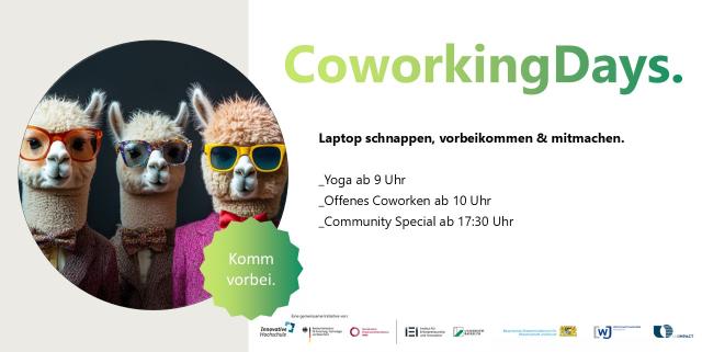 Werbebanner für die Coworking Days. 