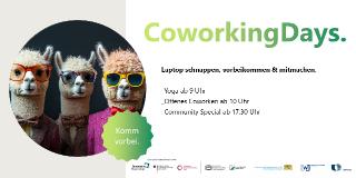 Werbebanner für die Coworking Days. 