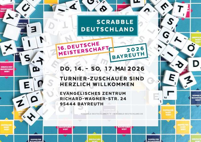 Ankündigung 16. Deutsche Meisterschaft im Scrabble 2026