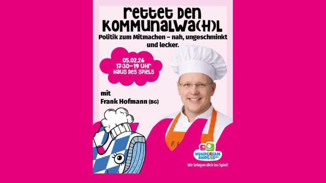 Plakat zur Kommunalwahl mit Porträt Hofmann