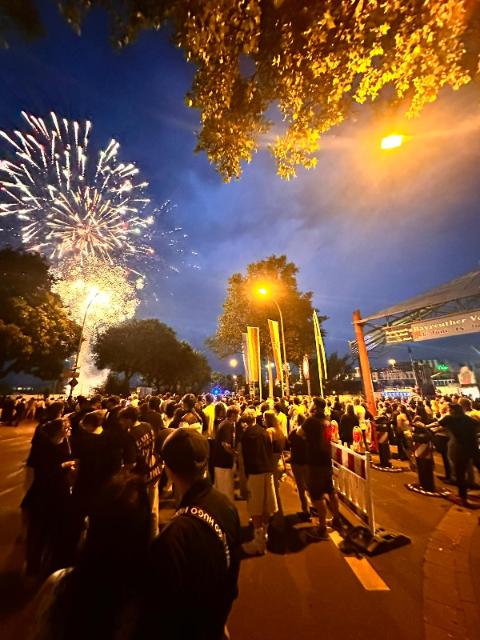 Feuerwerk am Volksfest Bayreuth