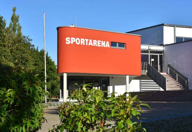 Blick auf Sportarena