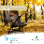 Kinderwagen in herbstlichem Wald 