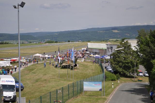 Blick vom Tower des Bayreuther Flugplatzes beim lezten Tag der offenen Tür