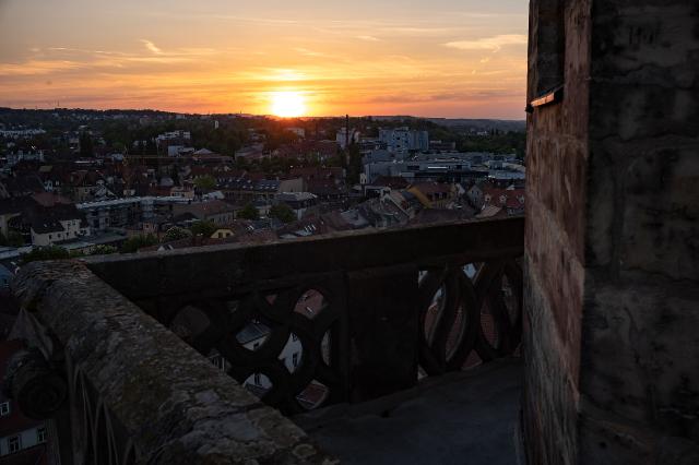 Sonnenuntergang über Bayreuth
