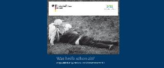 Ausstellungsplakat mit einem Seniorenpaar