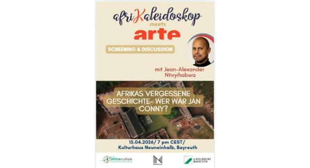 Das Bild zeigt einen Flyer zur Veranstaltung. Es enthält Titel, Datum und Programmpunkte, die bereits in der Veranstaltung erwähnt werden.