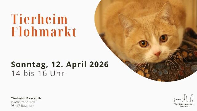 Auf dem Bild ist die Werbung für den Flohmarkt mit Angabe von Ort und Zeit abgebildet.