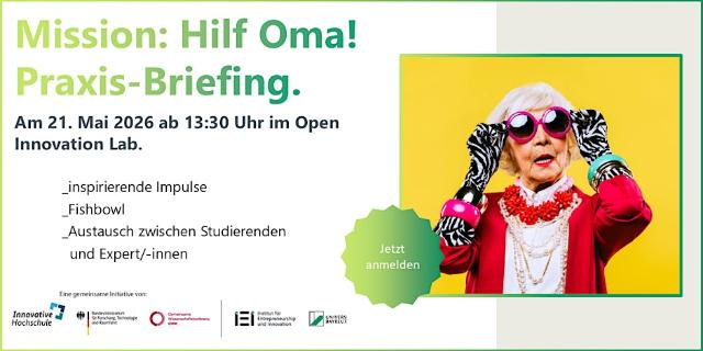 Webebanner für das Praxis-Briefing von Mission: Hilf Oma!