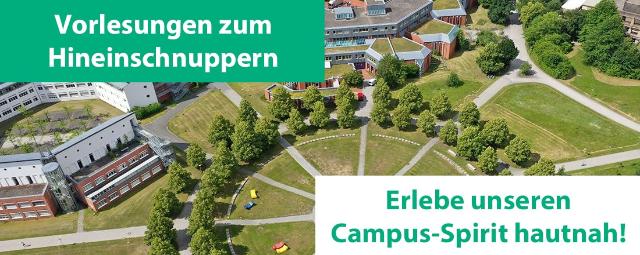 Bild vom Campus Uni Bayreuth mit Daten zu den Schnuppervorlesungen