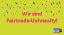Bild mit Aufschrift "Wir sind Fairtrade University"