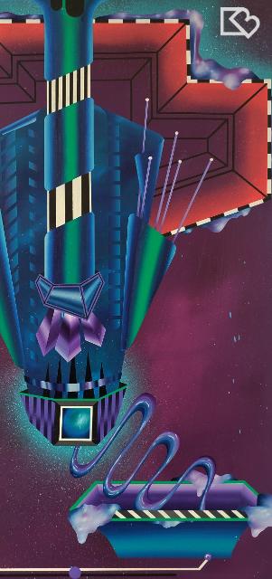 Gemälde mit dem Namen Blauer Turmalin