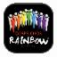 Logo Gospelchor in Regenbogenfarben