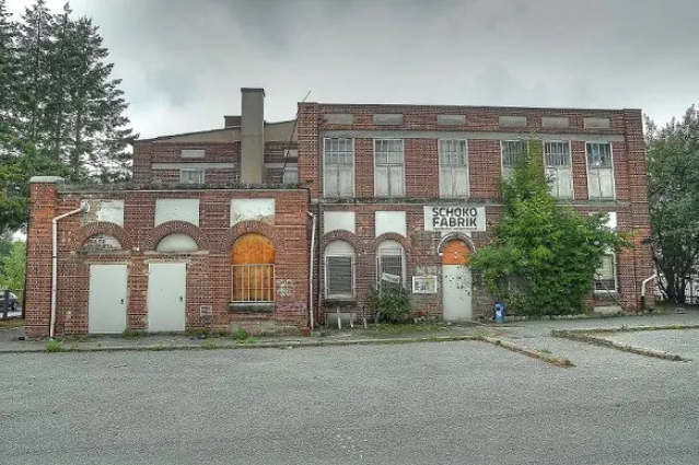 Ansicht der ehemaligen Zuckerwarenfabrik