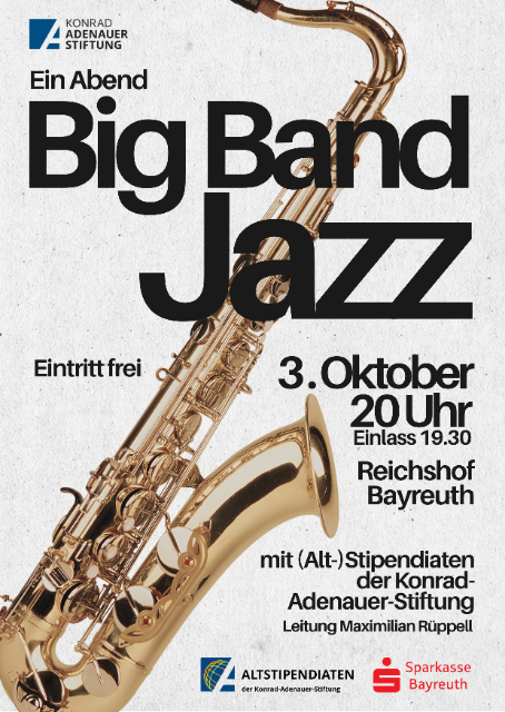 Konzertplakat für die Big Band der Konrad-Adenauer-Stiftung
