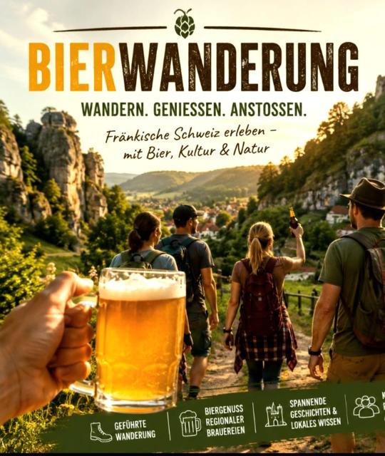Fröhliche Bierwanderung von Pottenstein durch die Fränkische Schweiz