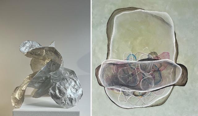 gegenklang Ausstellung mit Malerei und Objekten von Harriet Schmid im Ökologisch-Botanischen Garten der Universität Bayreuth