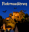 Im HIntergrund Burg Pottenstein und Fledermäuse