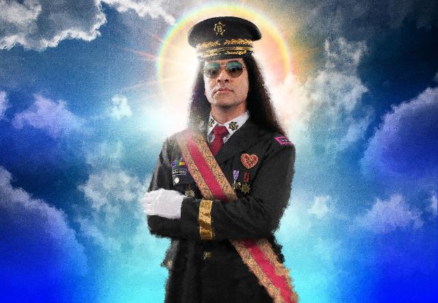 Bülent mit Uniform und Sonnenbrille in der Optik wie ein Gemälde