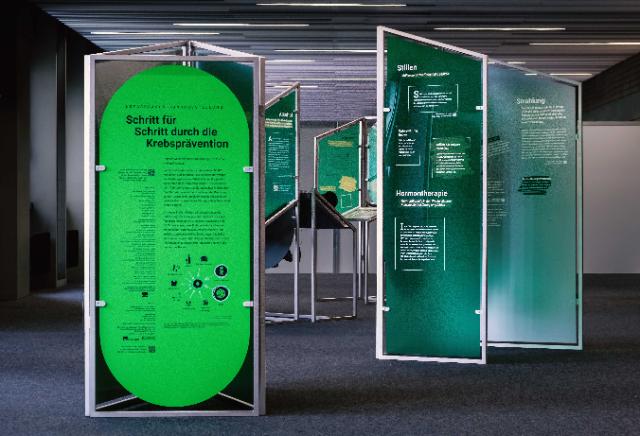 Ausstellungsmodule zum Thema Krebsprävention
