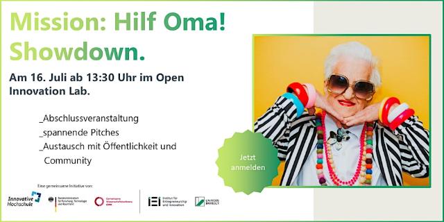 Werbebanner für das Showdown von Mission: Hilf Oma!